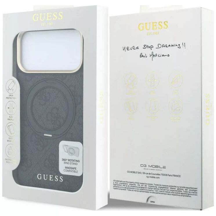 Захисний чохол Guess Ring Stand 360 4G Classic Logo MagSafe для iPhone 18 Pro / 17 Pro (GUHMP18L6PS4RSCLK) - Black (423747B) Захисний чохол Guess Ring Stand 360 4G Classic Logo MagSafe для iPhone 18 Pro / 17 Pro (GUHMP18L6PS4RSCLK) - Black: фото 7 з 7