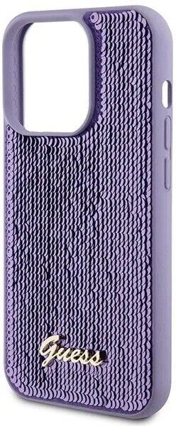 Захисний чохол Guess Sequin Script Metal для Apple iPhone 15 Pro (GUHCP15LPSFDGSU) - Purple: фото 4 з 7