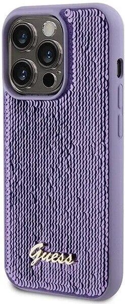 Захисний чохол Guess Sequin Script Metal для Apple iPhone 15 Pro (GUHCP15LPSFDGSU) - Purple: фото 3 з 7