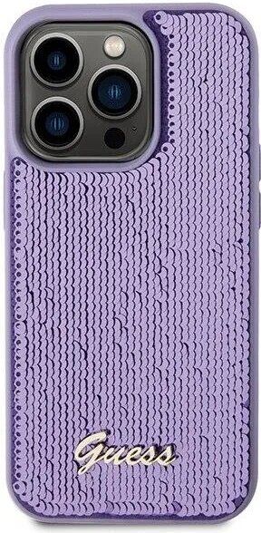 Захисний чохол Guess Sequin Script Metal для Apple iPhone 15 Pro (GUHCP15LPSFDGSU) - Purple: фото 5 з 7