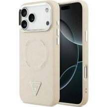 Захисний чохол Guess Triangle Logo MagSafe для iPhone 17 Pro (GUHMP17LPSDTSCME) - Beige: фото 1 з 8