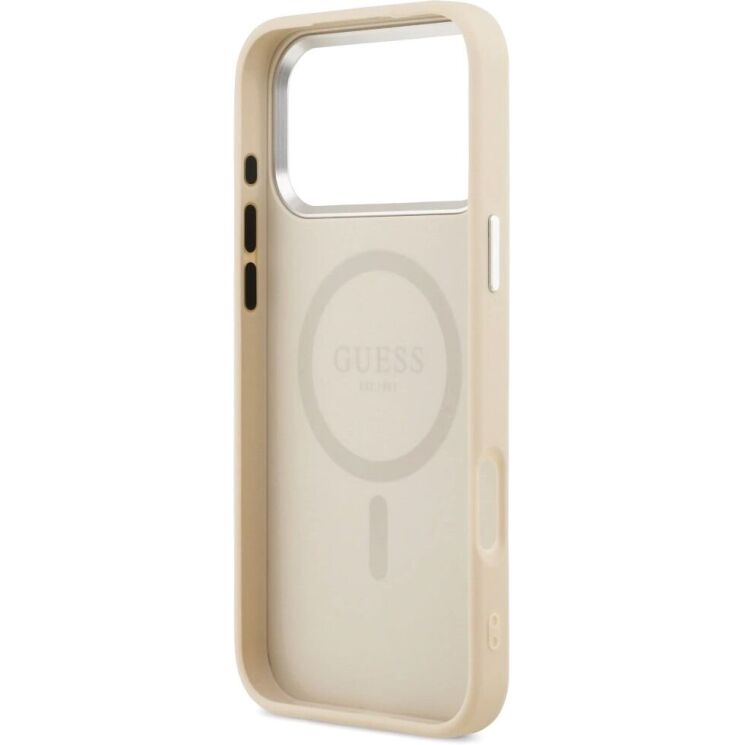 Защитный чехол Guess Triangle Logo MagSafe для iPhone 17 Pro (GUHMP17LPSDTSCME) - Beige: фото 7 из 8