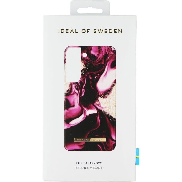 Защитный чехол iDeal Of Sweden Printed Case для Samsung Galaxy S22 (S901) - Golden Ruby Marble: фото 4 из 4