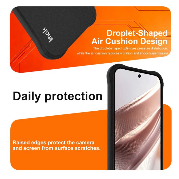 Захисний чохол IMAK Airbag Sand Case with MagSafe для Google Pixel 11 Pro XL - Matte Black: фото 10 з 11