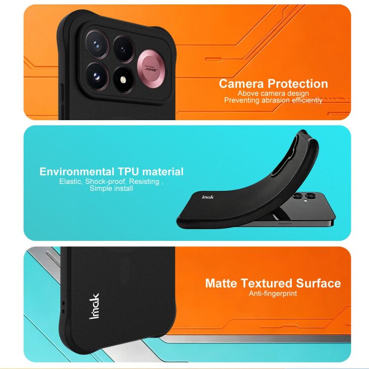 Защитный чехол IMAK Airbag Sand Case with MagSafe для Xiaomi Poco F9 Pro - Matte Black (429112MB) Защитный чехол IMAK Airbag Sand Case with MagSafe для Xiaomi Poco F9 Pro - Matte Black: фото 11 из 11