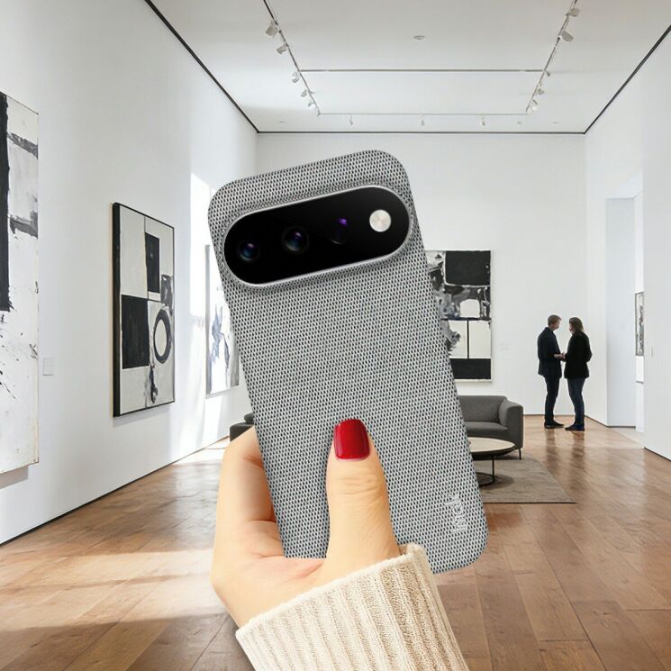 Защитный чехол IMAK Fabric Case для Google Pixel 11 / 11 Pro - Light Grey: фото 7 из 8