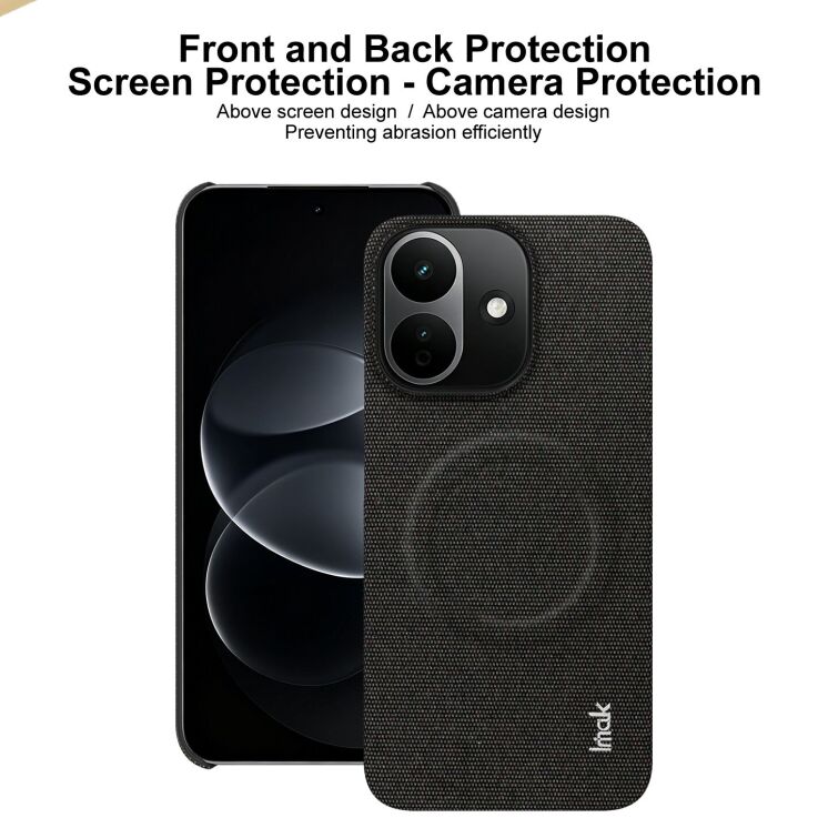Захисний чохол IMAK Fabric Case with MagSafe для Xiaomi Redmi Note 17 Pro - Black: фото 9 з 10