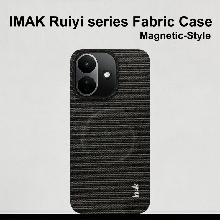 Захисний чохол IMAK Fabric Case with MagSafe для Xiaomi Redmi Note 17 Pro - Black: фото 3 з 10