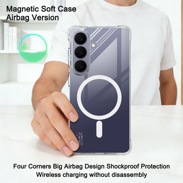 Захисний чохол IMAK Space Shield MagSafe для Samsung Galaxy S26 Plus (S947) - Transparent: фото 3 з 10