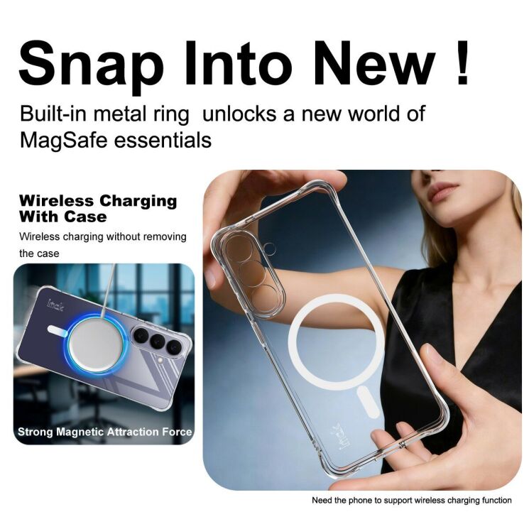Захисний чохол IMAK Space Shield MagSafe для Samsung Galaxy S26 Plus (S947) - Transparent: фото 5 з 10