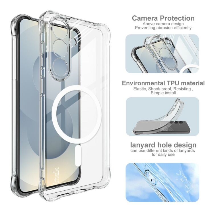 Захисний чохол IMAK Space Shield MagSafe для Samsung Galaxy S26 Plus (S947) - Transparent: фото 7 з 10