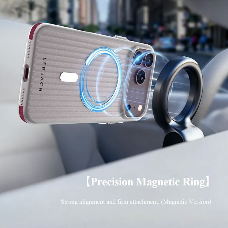 Захисний чохол LEREACH TOC Magnetic для iPhone 18 Pro - Cherry: фото 9 з 12