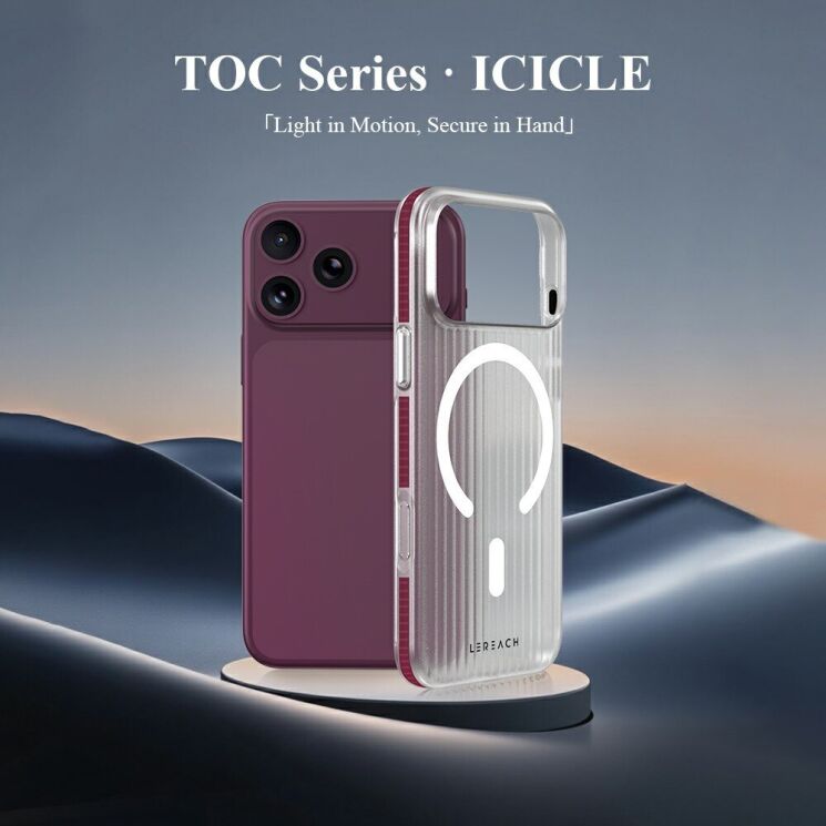 Захисний чохол LEREACH TOC Magnetic для iPhone 18 Pro - Cherry: фото 5 з 12