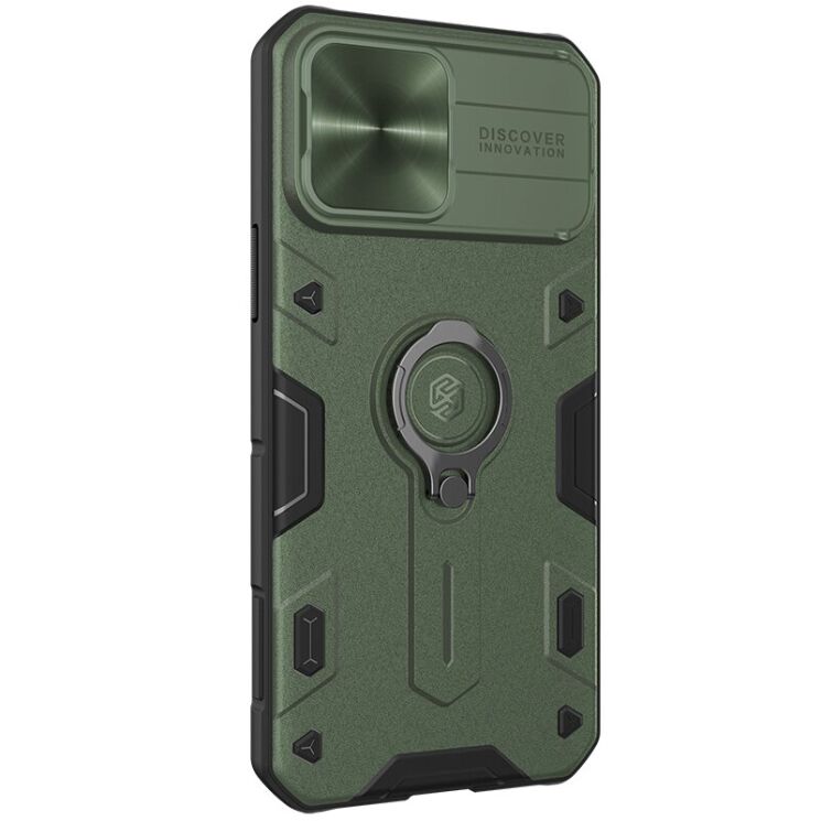 Защитный чехол NILLKIN CamShield Armor для Apple iPhone 13 Pro Max - Green: фото 4 из 14