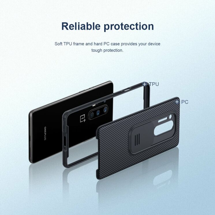 Захисний чохол NILLKIN CamShield Case для OnePlus 8 Pro - Black: фото 7 з 15