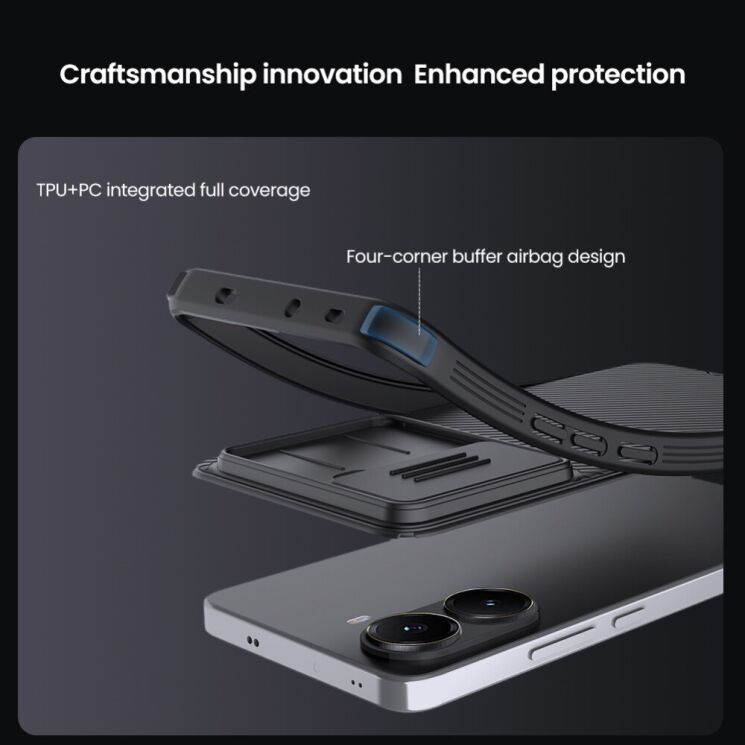 Захисний чохол NILLKIN CamShield Pro with Magnetic Attachment для Xiaomi Poco X7 Pro - Black: фото 9 з 17