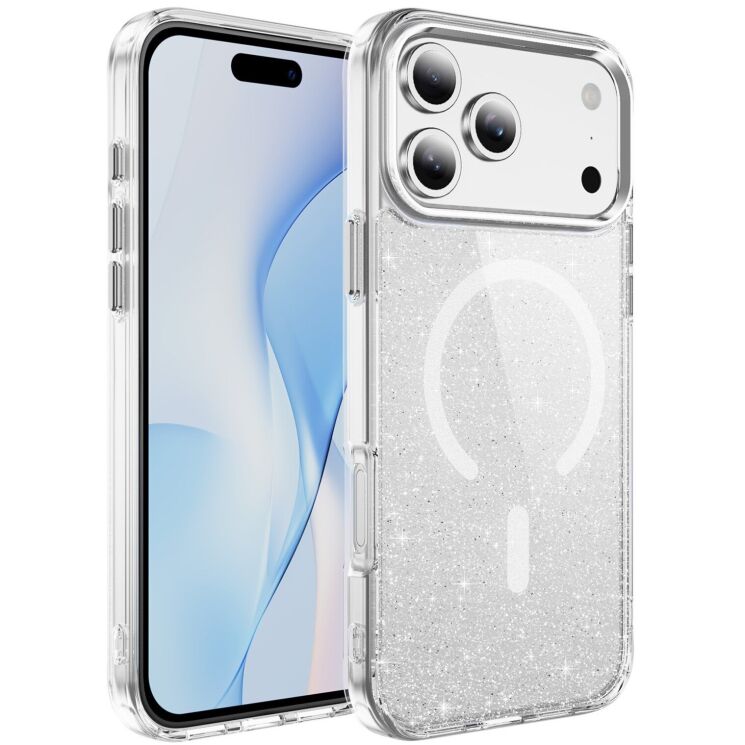 Захисний чохол Reframe Glitter Magnetic Case для Apple iPhone 17 Pro - White: фото 1 з 9