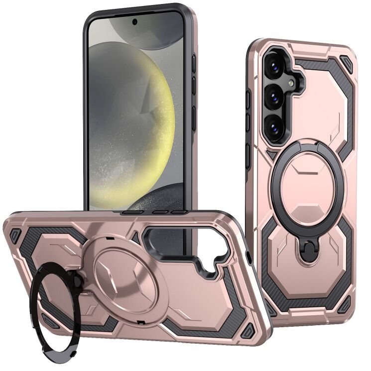 Защитный чехол Reframe Hybrid Magnetic для Samsung Galaxy S25 Plus (S936) - Rose Gold: фото 1 из 7