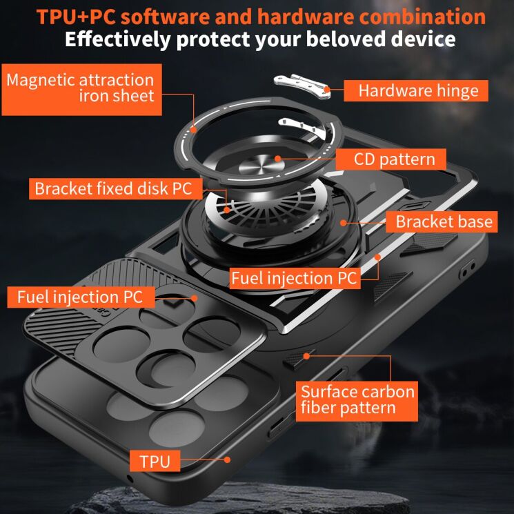 Защитный чехол Reframe Rotation Magnetic для Xiaomi 15T - Black: фото 4 из 10