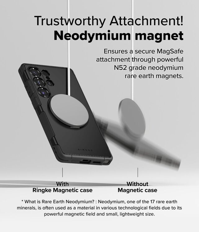 Защитный чехол Ringke Alles Magnetic (FP) для Samsung Galaxy S25 Ultra (S938) 8800274969353 - Black: фото 8 из 21
