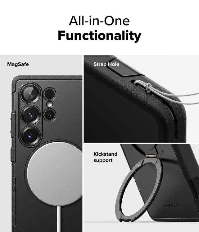 Защитный чехол Ringke Alles Magnetic (FP) для Samsung Galaxy S25 Ultra (S938) 8800274969353 - Black: фото 4 из 21