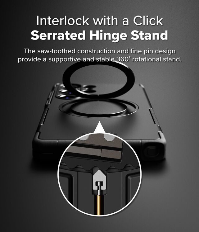 Защитный чехол Ringke Alles Magnetic (FP) для Samsung Galaxy S25 Ultra (S938) 8800274969353 - Black: фото 7 из 21