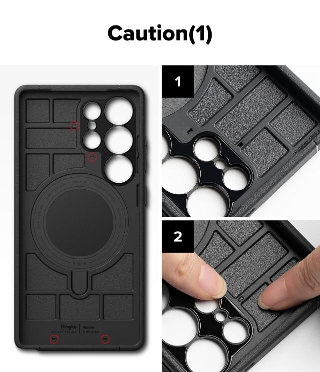 Защитный чехол Ringke Alles Magnetic (FP) для Samsung Galaxy S25 Ultra (S938) 8800274969353 - Black: фото 19 из 21