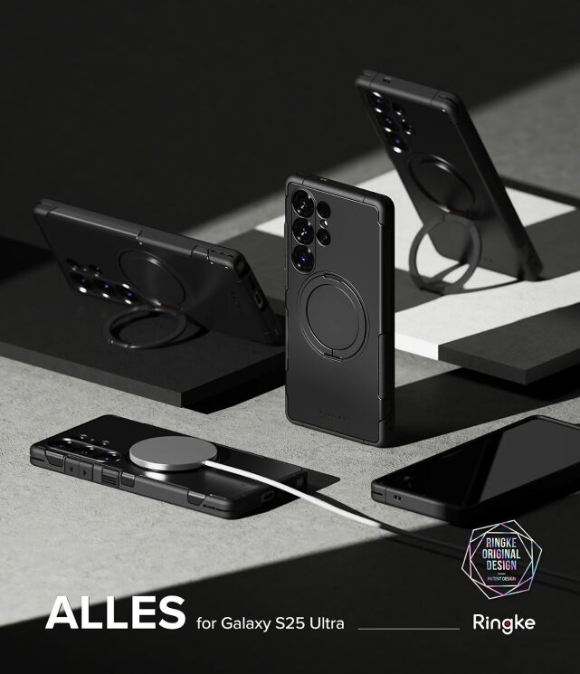 Защитный чехол Ringke Alles Magnetic (FP) для Samsung Galaxy S25 Ultra (S938) 8800274969353 - Black: фото 2 из 21
