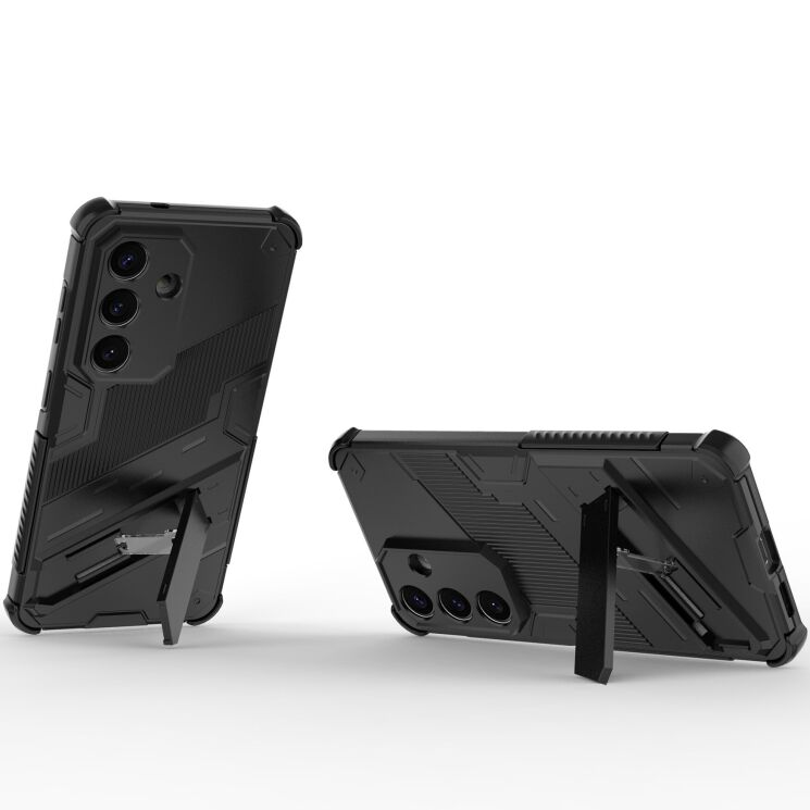 Защитный чехол с подставкой Deexe Bibercas для Samsung Galaxy S26 Plus (S947) - Black: фото 2 из 9