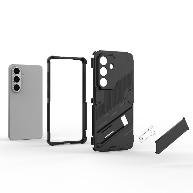 Защитный чехол с подставкой Deexe Bibercas для Samsung Galaxy S26 Plus (S947) - Black: фото 7 из 9