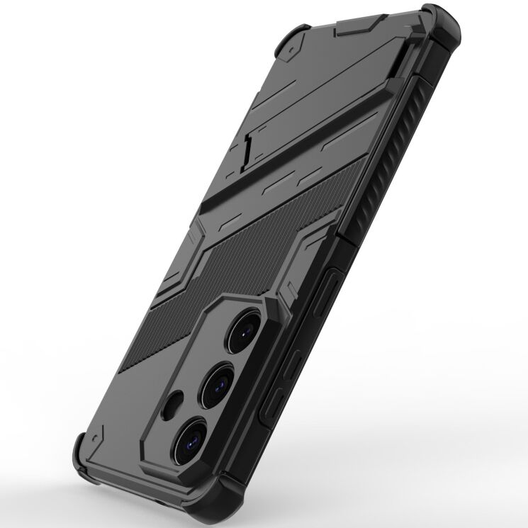 Защитный чехол с подставкой Deexe Bibercas для Samsung Galaxy S26 Plus (S947) - Black: фото 3 из 9