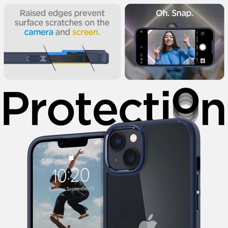 Защитный чехол Spigen (SGP) Crystal Hybrid для Apple iPhone 14 Plus (ACS04687) - Navy Blue: фото 11 из 12