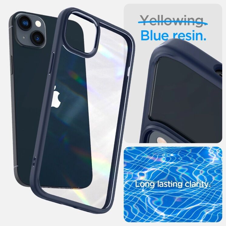 Защитный чехол Spigen (SGP) Crystal Hybrid для Apple iPhone 14 Plus (ACS04687) - Navy Blue: фото 10 из 12