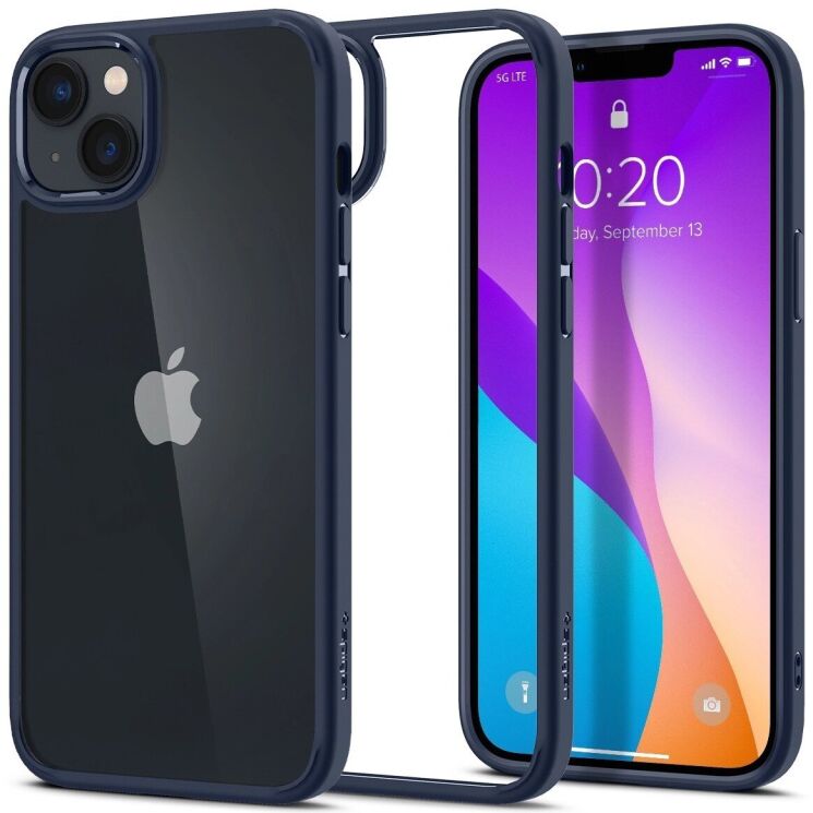 Защитный чехол Spigen (SGP) Crystal Hybrid для Apple iPhone 14 Plus (ACS04687) - Navy Blue: фото 1 из 12