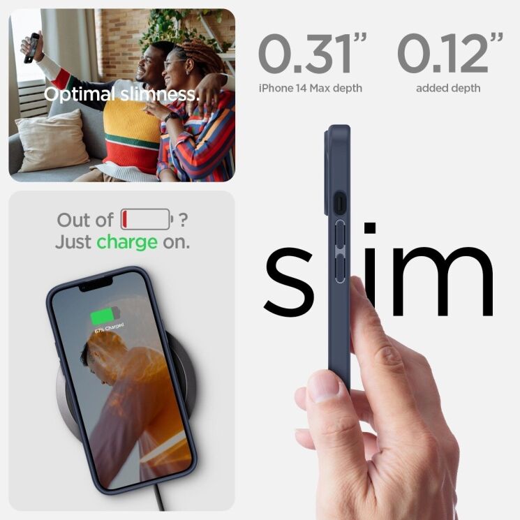 Защитный чехол Spigen (SGP) Crystal Hybrid для Apple iPhone 14 Plus (ACS04687) - Navy Blue: фото 12 из 12