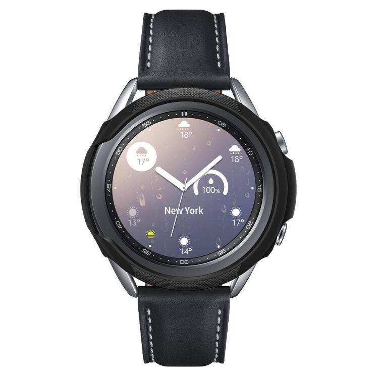 Защитный чехол Spigen (SGP) Liquid Air Case для Samsung Galaxy Watch 3 (41mm) - Black: фото 7 из 14