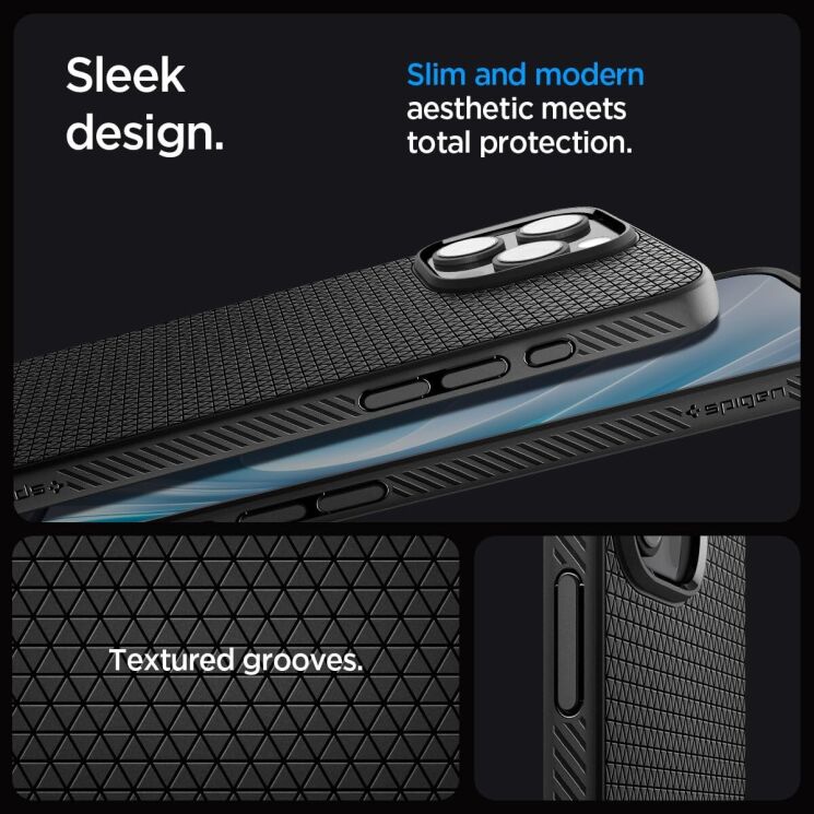 Защитный чехол Spigen (SGP) Liquid Air для Apple iPhone 16 Pro - Navy Blue: фото 15 из 16