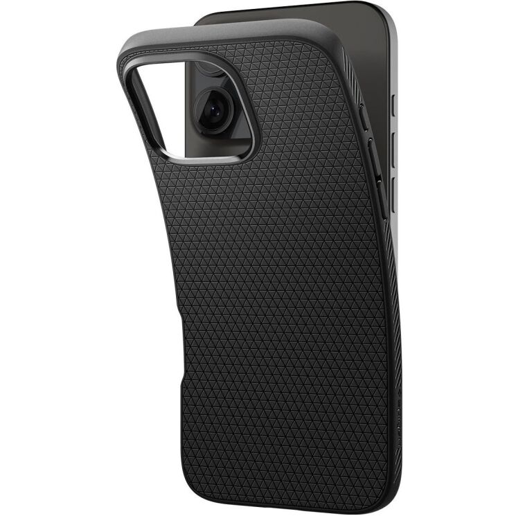 Защитный чехол Spigen (SGP) Liquid Air для Apple iPhone 16 Pro - Matte Black: фото 7 из 17