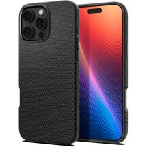 Защитный чехол Spigen (SGP) Liquid Air для Apple iPhone 16 Pro - Matte Black: фото 1 из 17