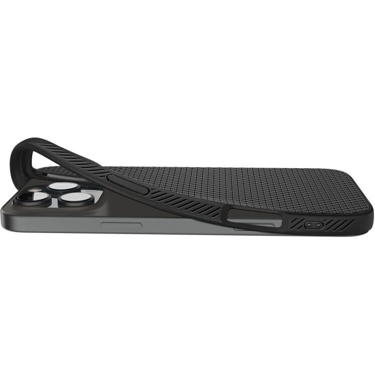 Защитный чехол Spigen (SGP) Liquid Air для Apple iPhone 16 Pro - Matte Black: фото 10 из 17