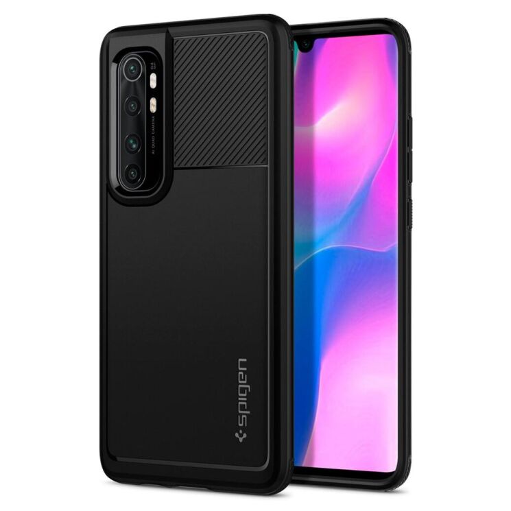 Захисний чохол Spigen (SGP) Rugged Armor для Xiaomi Mi Note 10 Lite - Matte Black: фото 1 з 4