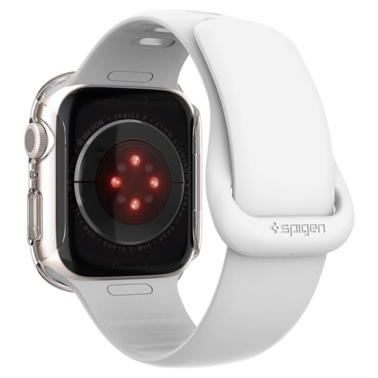 Захисний чохол Spigen (SGP) Thin Fit (FW) для Apple Watch 41 mm (7 / 8 / 9 Series) - Crystal Clear: фото 7 з 16
