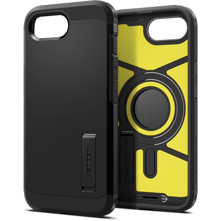 Защитный чехол Spigen (SGP) Tough Armor (MagFit) для Apple iPhone 16e (ACS09137) - Black: фото 2 из 18
