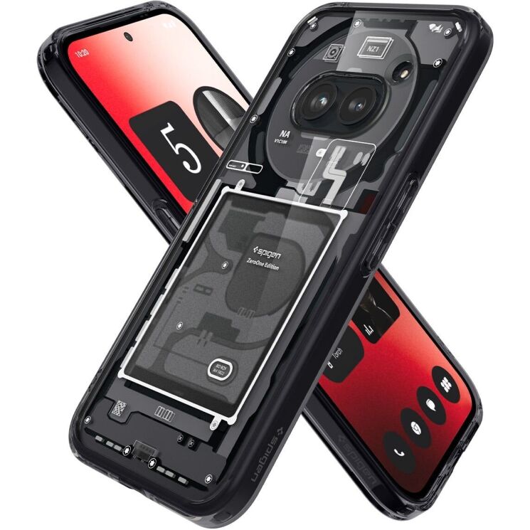Защитный чехол Spigen (SGP) Ultra Hybrid Zero One для Nothing Phone (2a) / Phone (2a) Plus - Black: фото 4 из 13