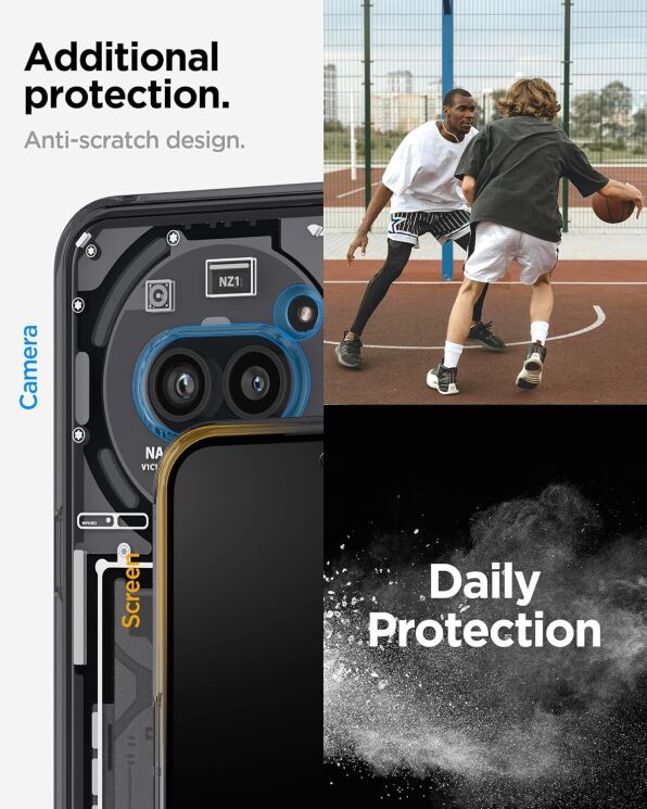 Защитный чехол Spigen (SGP) Ultra Hybrid Zero One для Nothing Phone (2a) / Phone (2a) Plus - Black: фото 11 из 13