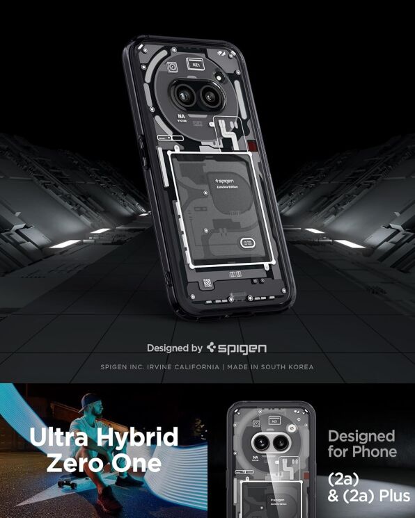 Защитный чехол Spigen (SGP) Ultra Hybrid Zero One для Nothing Phone (2a) / Phone (2a) Plus - Black: фото 8 из 13