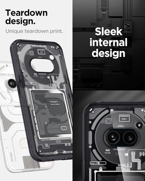 Защитный чехол Spigen (SGP) Ultra Hybrid Zero One для Nothing Phone (2a) / Phone (2a) Plus - Black: фото 9 из 13