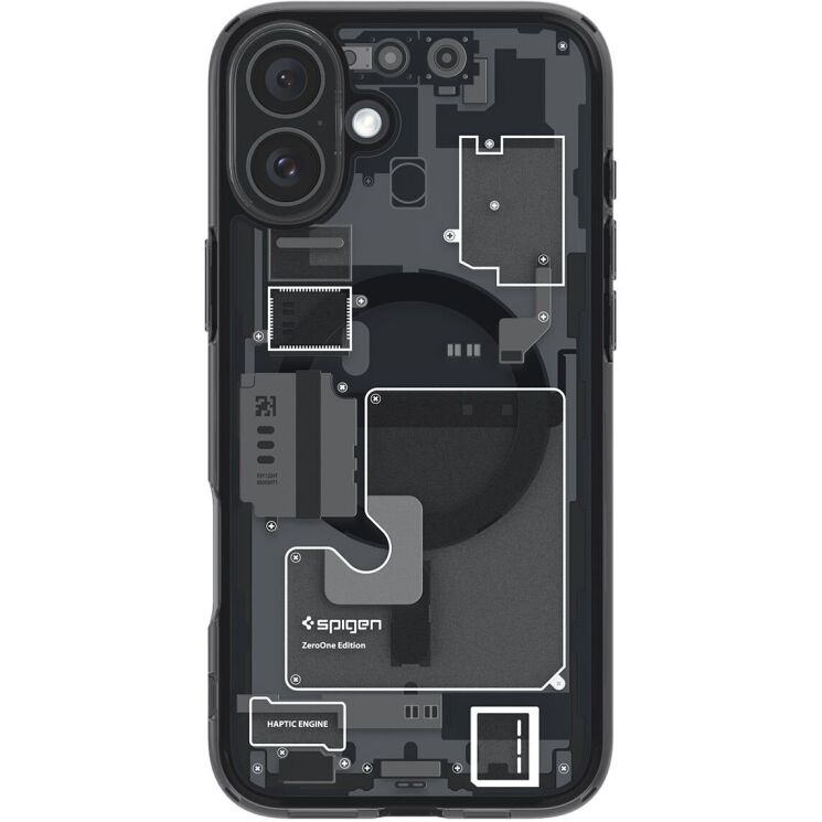 Защитный чехол Spigen (SGP) Ultra Hybrid Zero One (MagFit) для Apple iPhone 16 (ACS08208) - Black: фото 2 из 12