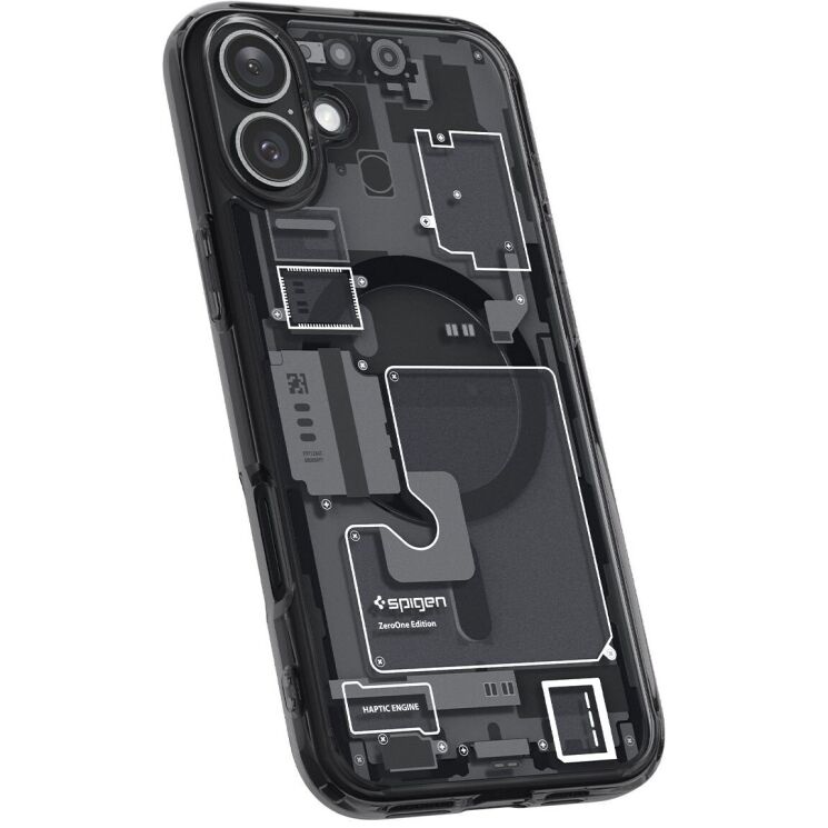 Защитный чехол Spigen (SGP) Ultra Hybrid Zero One (MagFit) для Apple iPhone 16 (ACS08208) - Black: фото 3 из 12