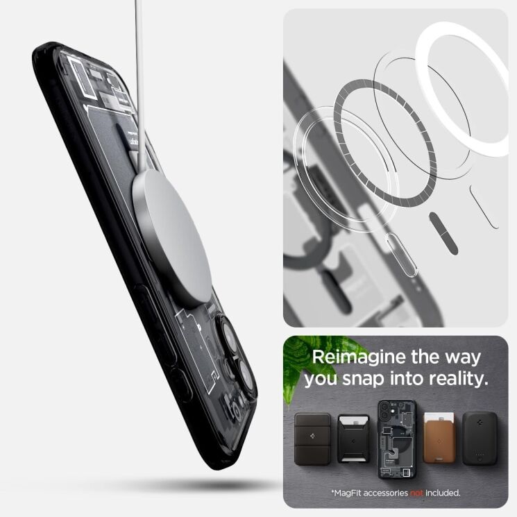 Защитный чехол Spigen (SGP) Ultra Hybrid Zero One (MagFit) для Apple iPhone 16 (ACS08208) - Black: фото 12 из 12